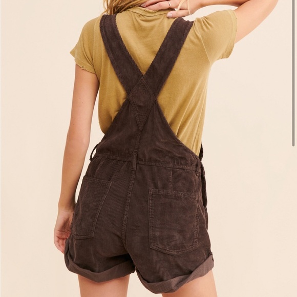 We the free free people Ziggy cord shortalls XS corduroy overalls shorts - Picture 2 of 6